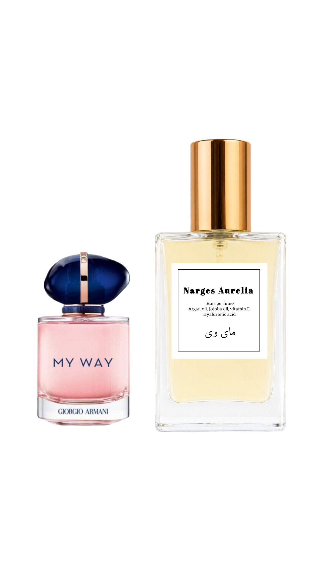 عطر مو مای وی حاوی روغن جوجوبا و ویتامین E